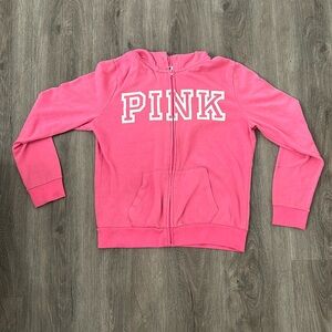 PINK zip up hoodie size (s)